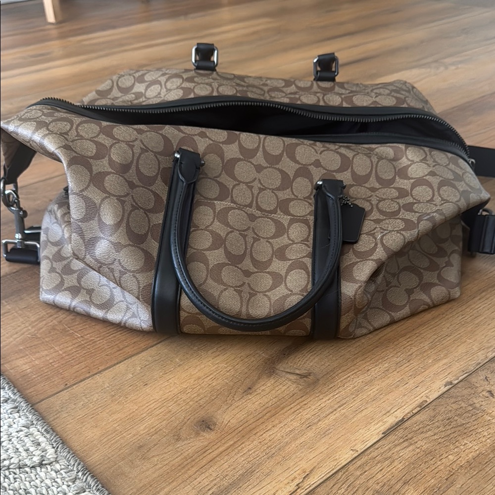 Coach Brown and Black Travel Bag